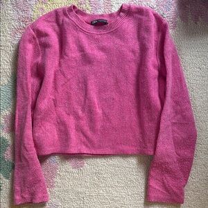 Zara Pink Knit Blouse